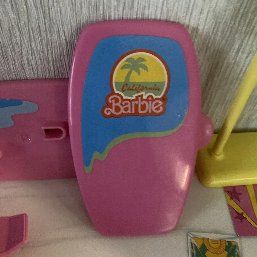 VINTAGE 1987 Barbie California Dream Surf'n Shop Replacement Part Lot Skateboard